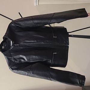 Faux Leather Moto Jacket